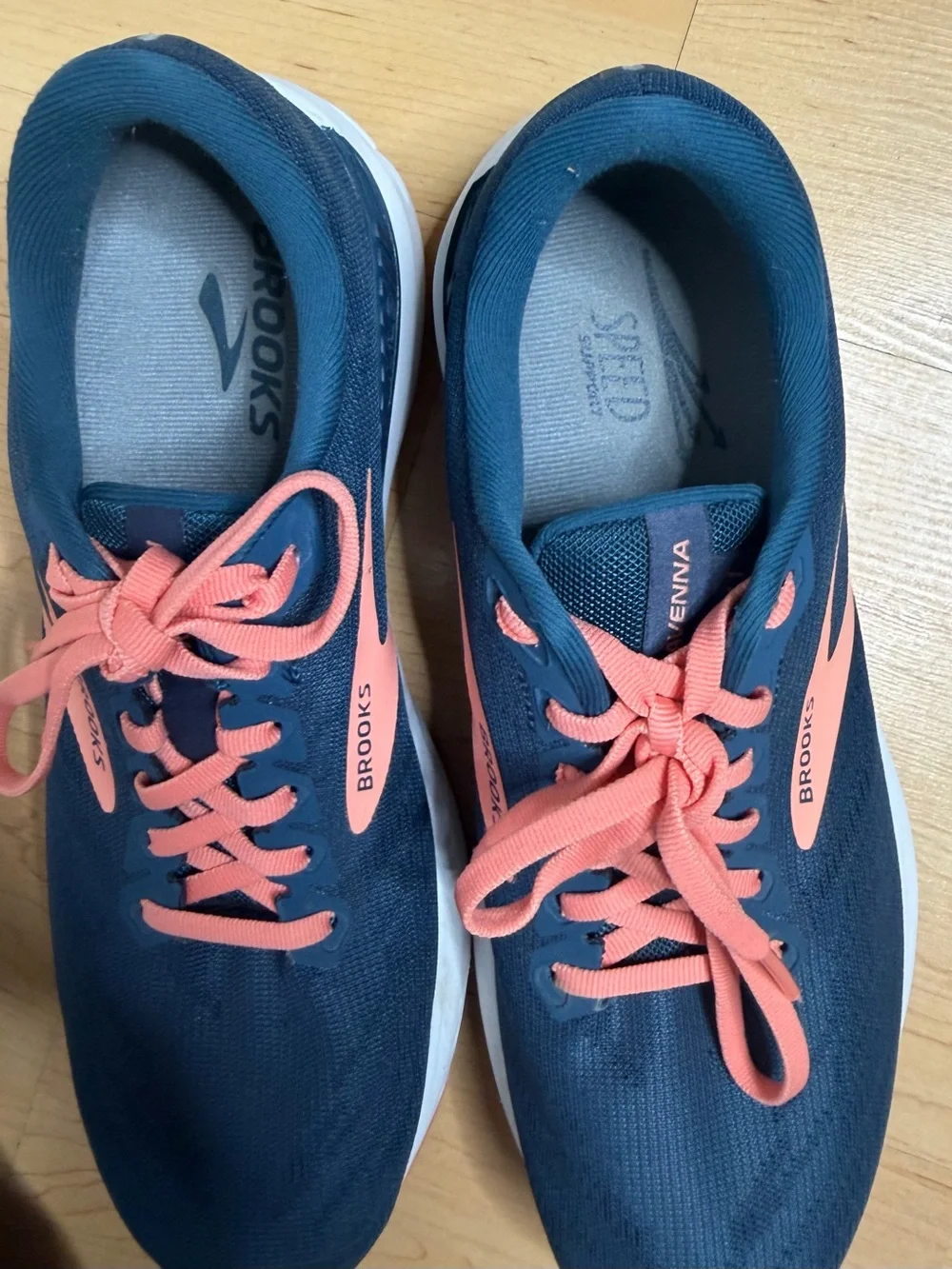 Brooks Women’s Navy with Coral Lace Running Shoes